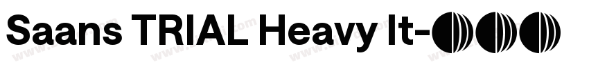 Saans TRIAL Heavy It字体转换